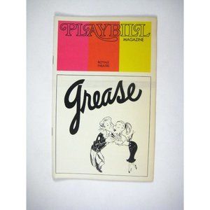 Grease Playbill 1973 Royale Pride Barry Bostwick Richard Gere Ilene Graff